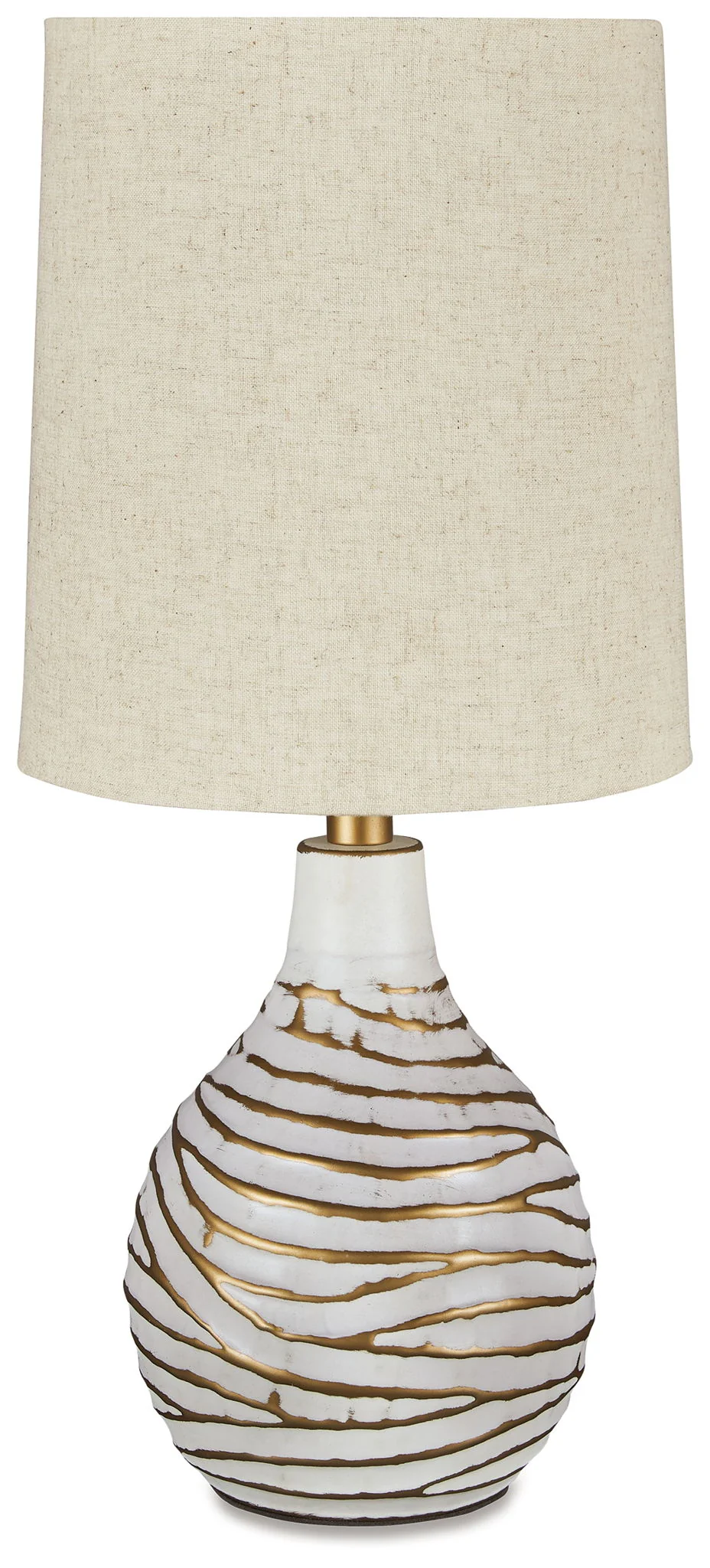 Aleela - Metal Table Lamp - White / Gold Finish