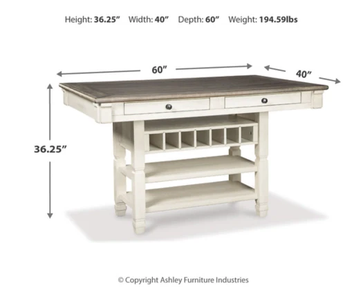 Bolanburg Counter Height Dining Table with Drawers - Image 4