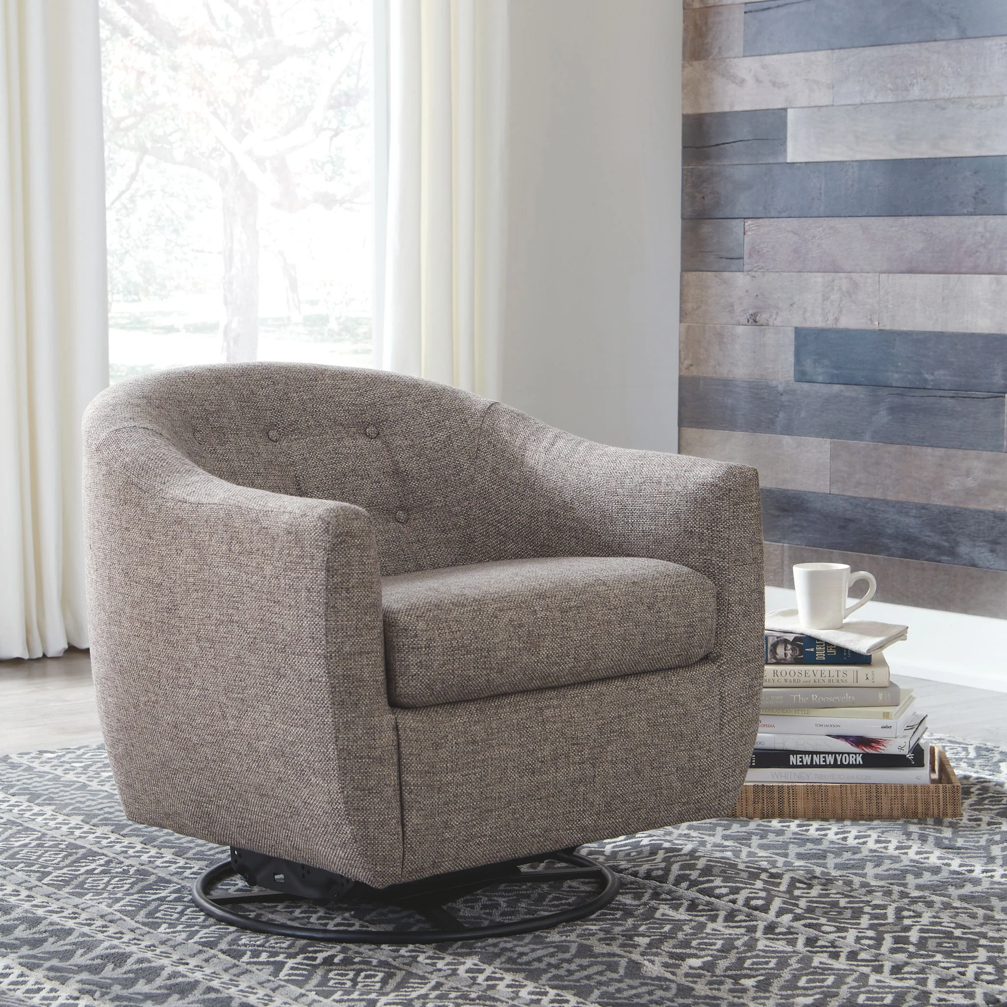 Upshur Swivel Glider Accent Chair