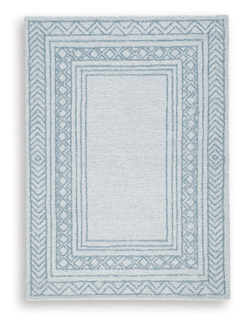 Azelhurst - 5' x 7' Rug - Blue / Ivory / Gray