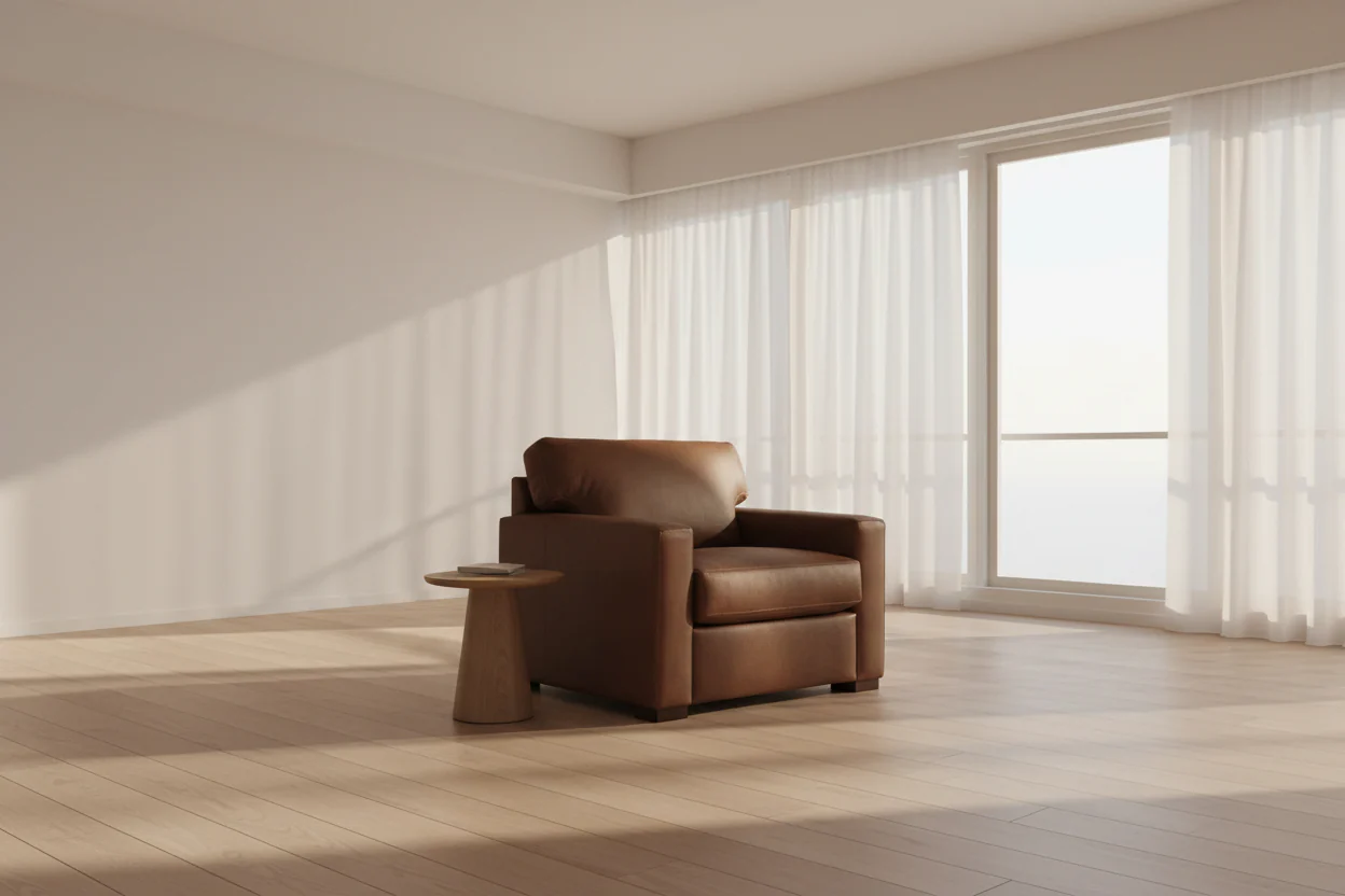 Baylor in Patmos Leather Chair and a Half
