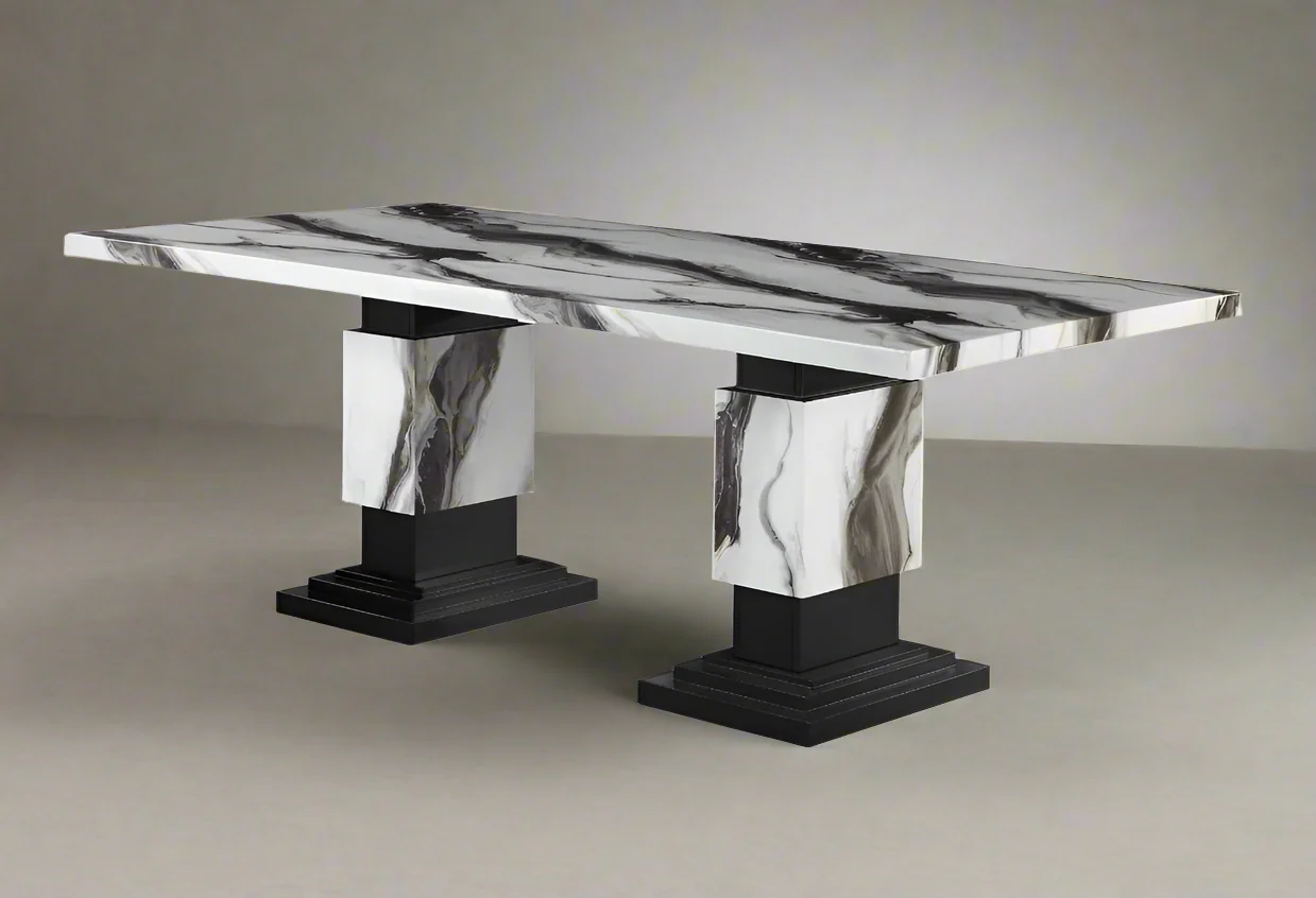 Black Panda Dining Table