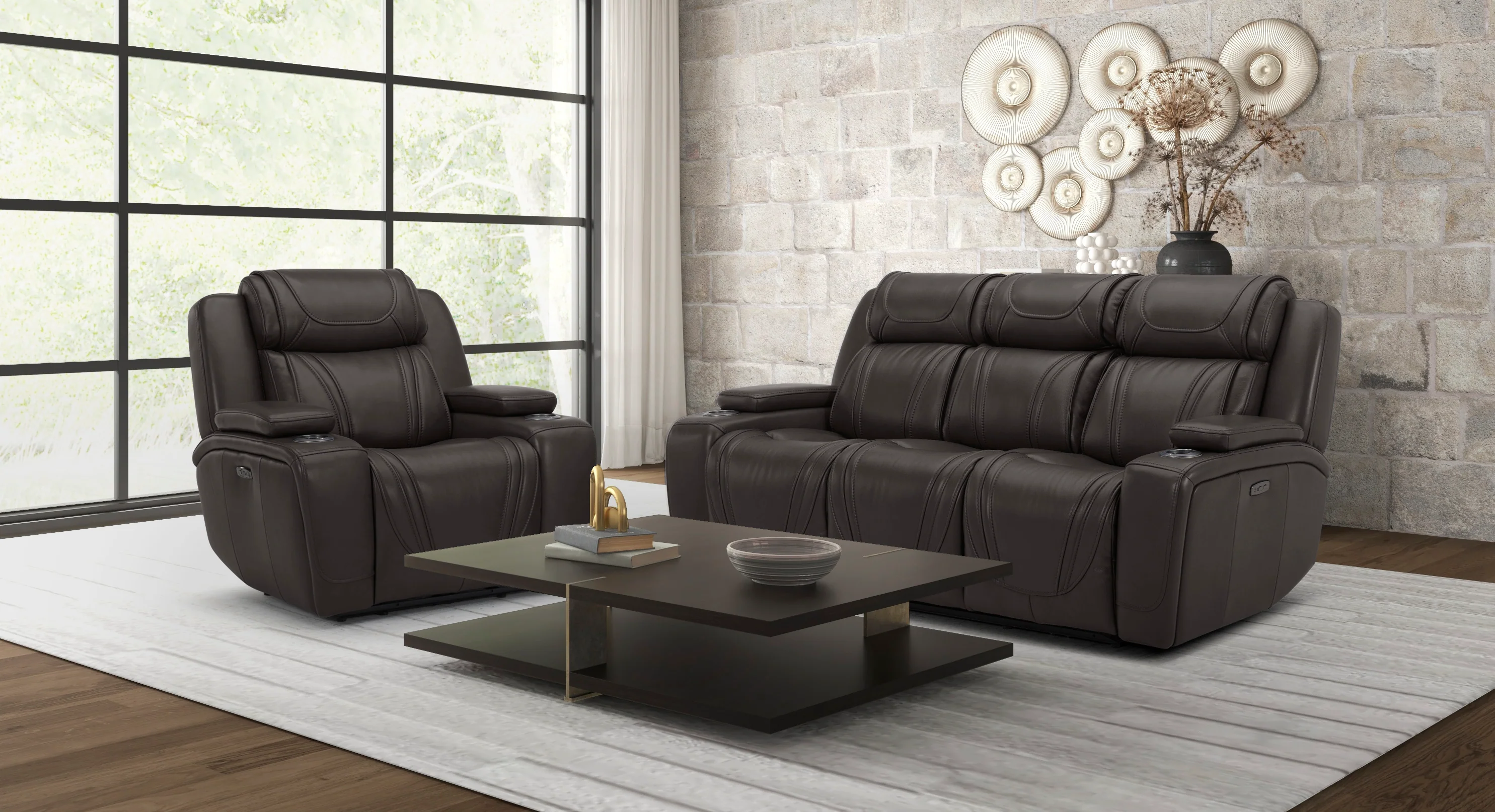 Boston Charcoal Zero Gravity Power Recliner - Image 3