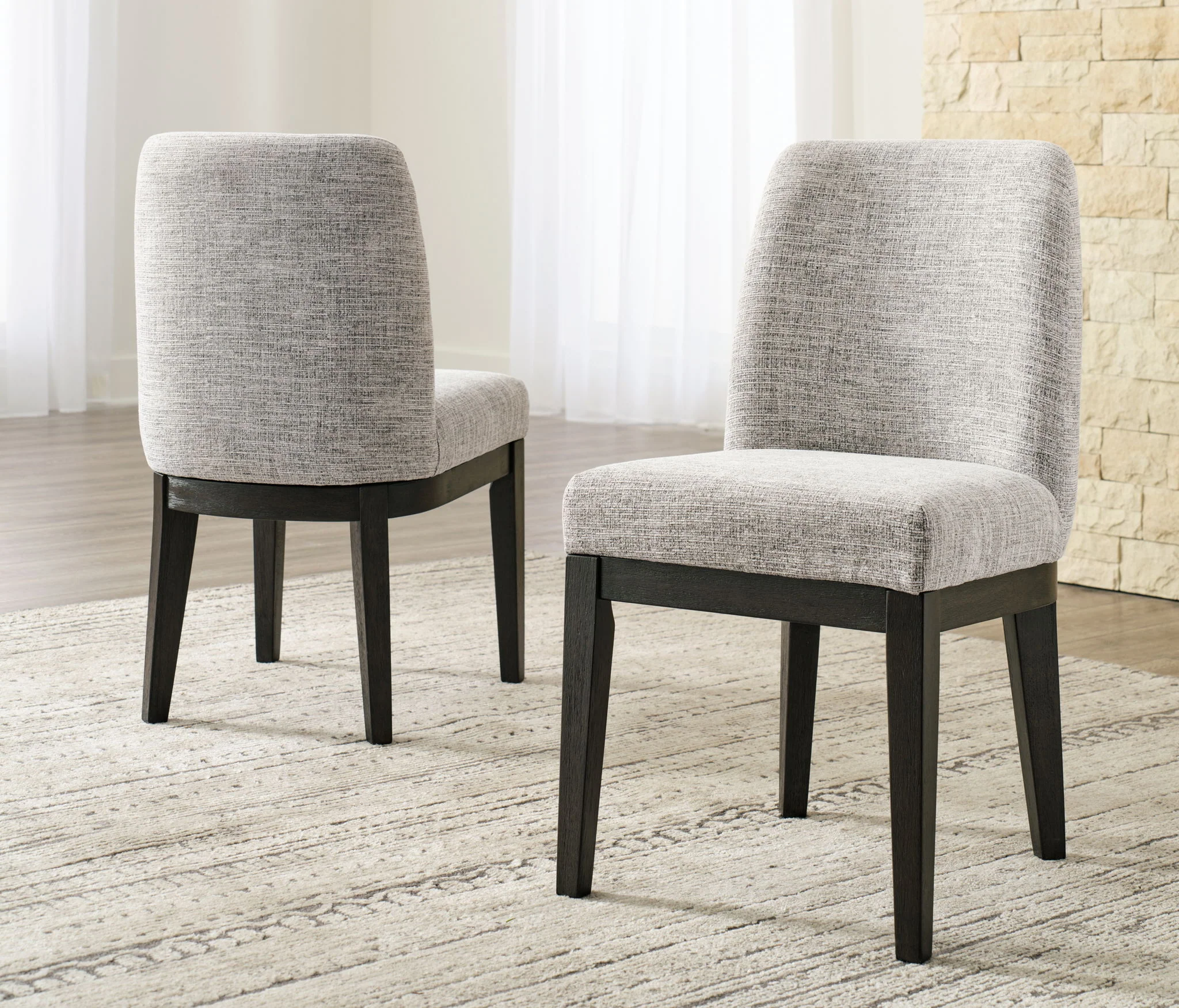 Burkhaus - Dining UPH Side Chair - Beige / Dark Brown
