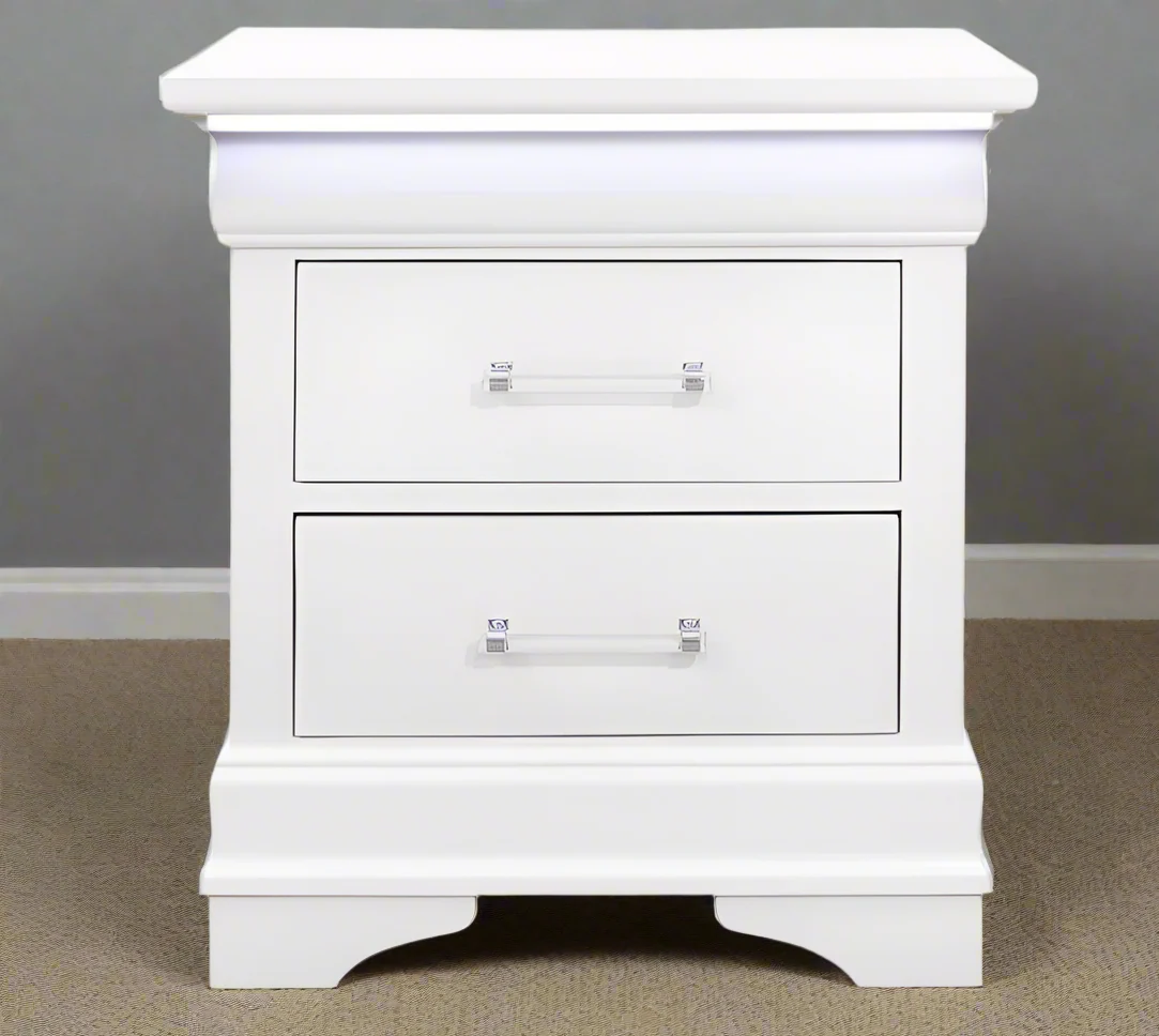 Charlie White Nightstand with LED