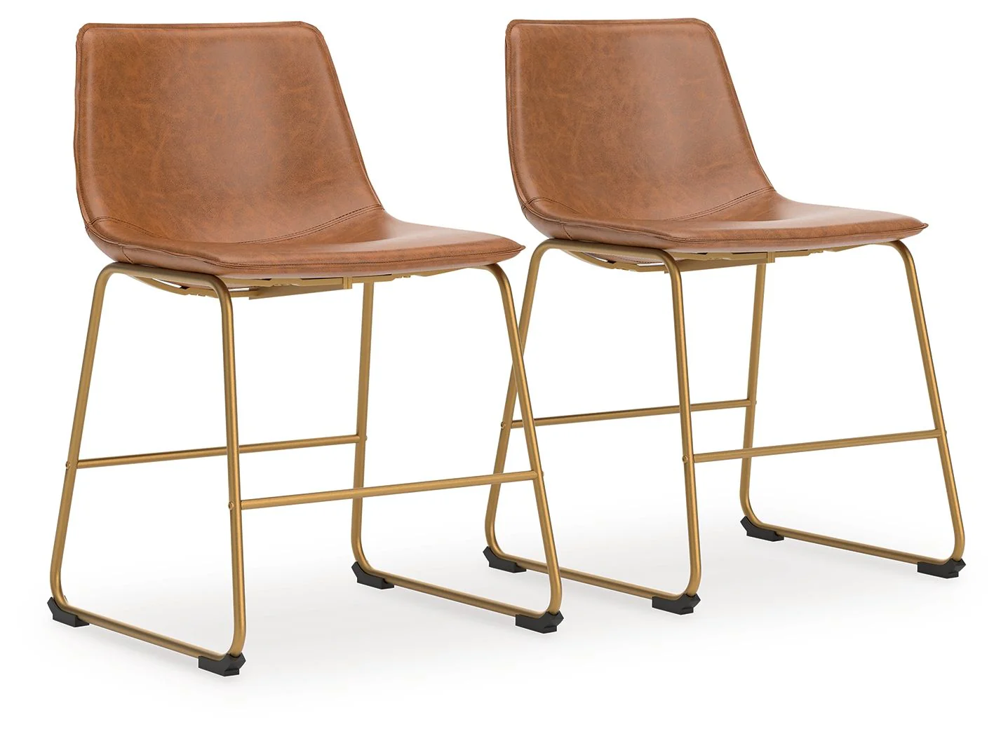 Crandox - Dining Upholstered Side Chair - Brown / Gold