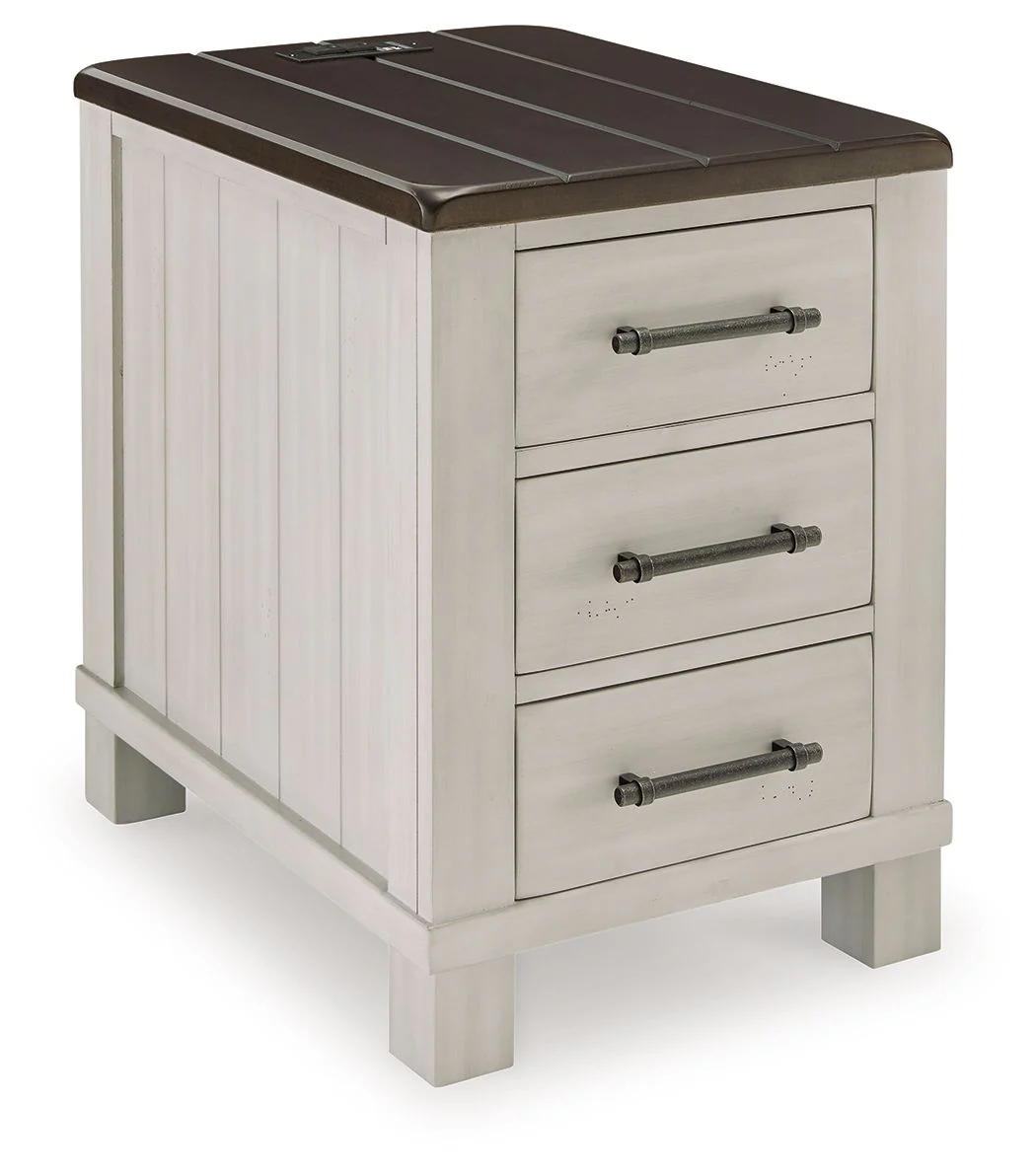 Darborn - Chair Side End Table - Gray / Brown
