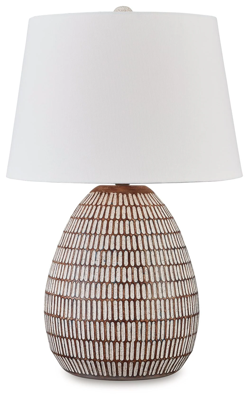 Darrich - Metal Table Lamp - Beige / White