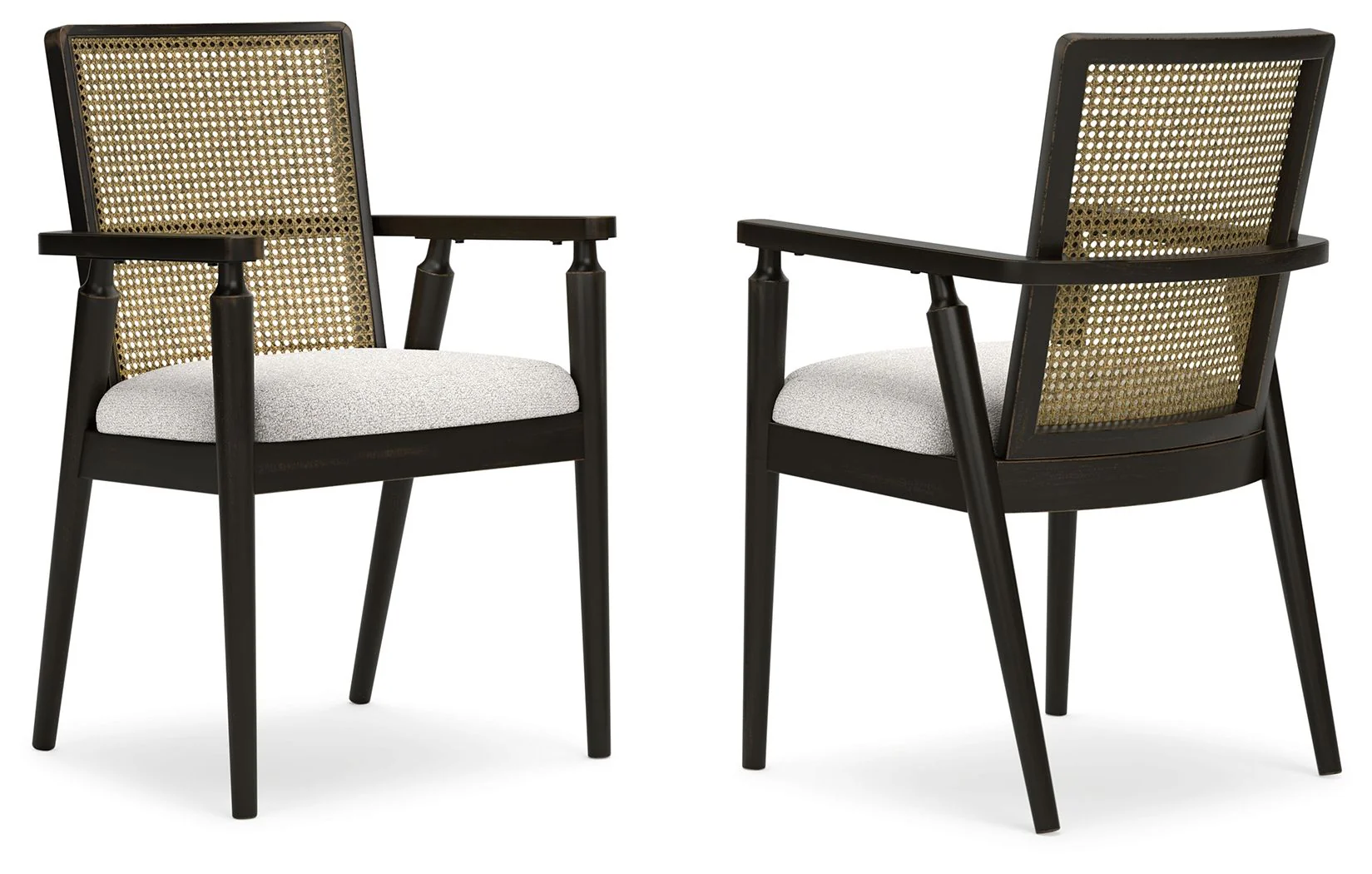 Galliden - Dining Upholstered Arm Chair - Black