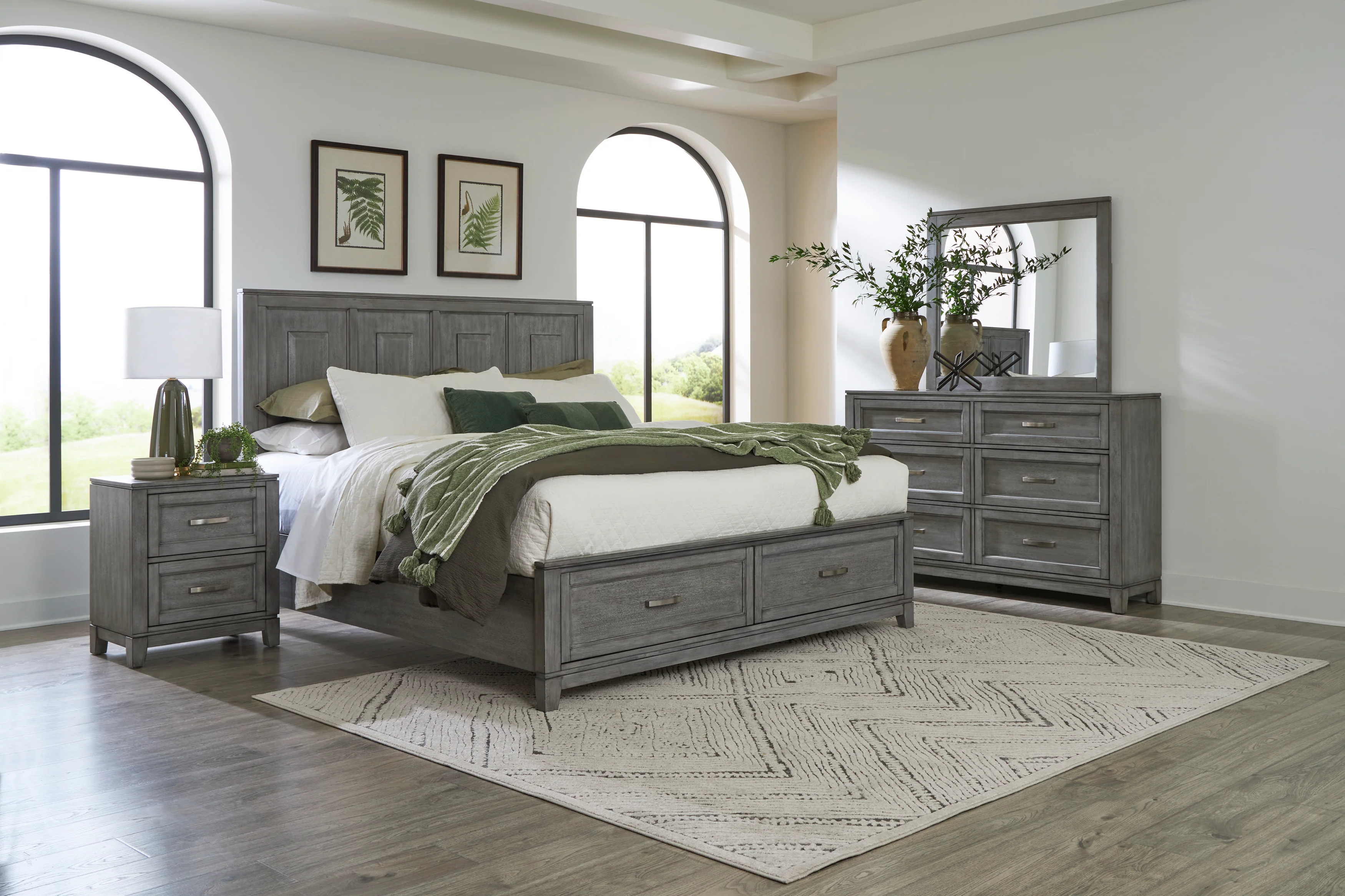 Garretson Gray Dresser and Mirror - Image 7