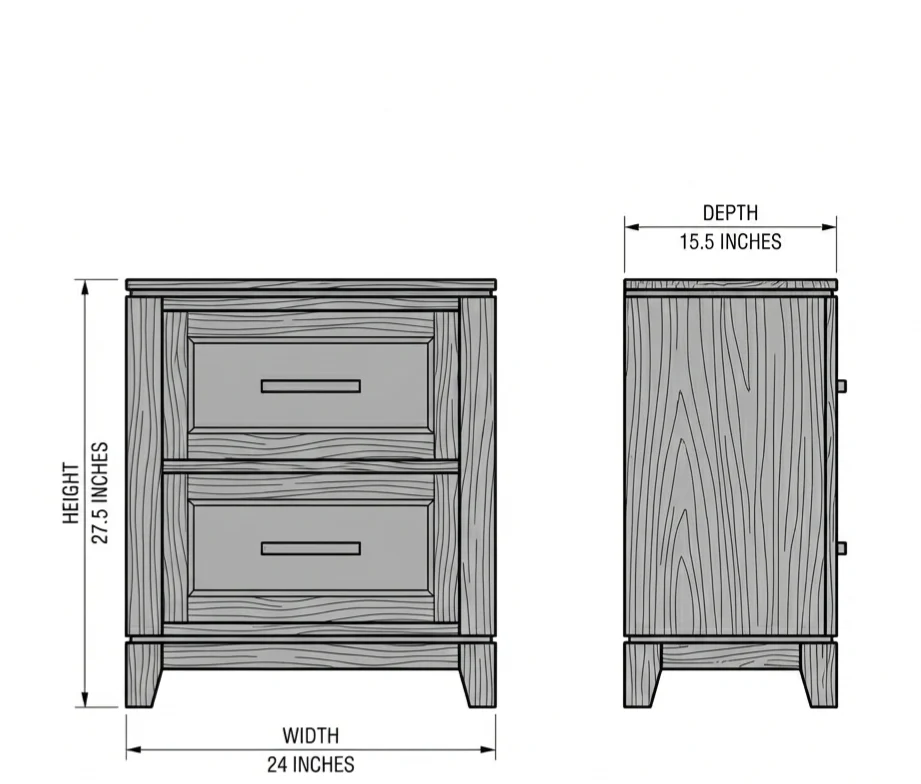 Garretson Gray Nightstand - Image 2