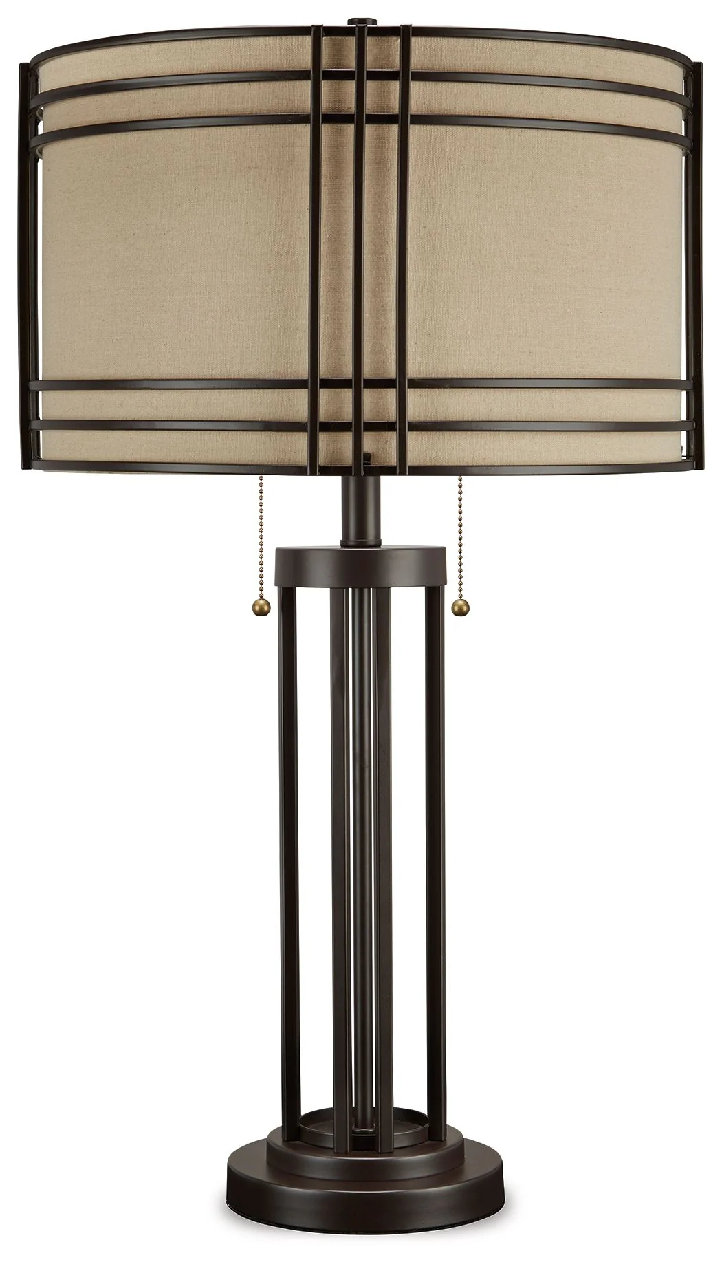 Hanswell - Metal Table Lamp - Dark Brown