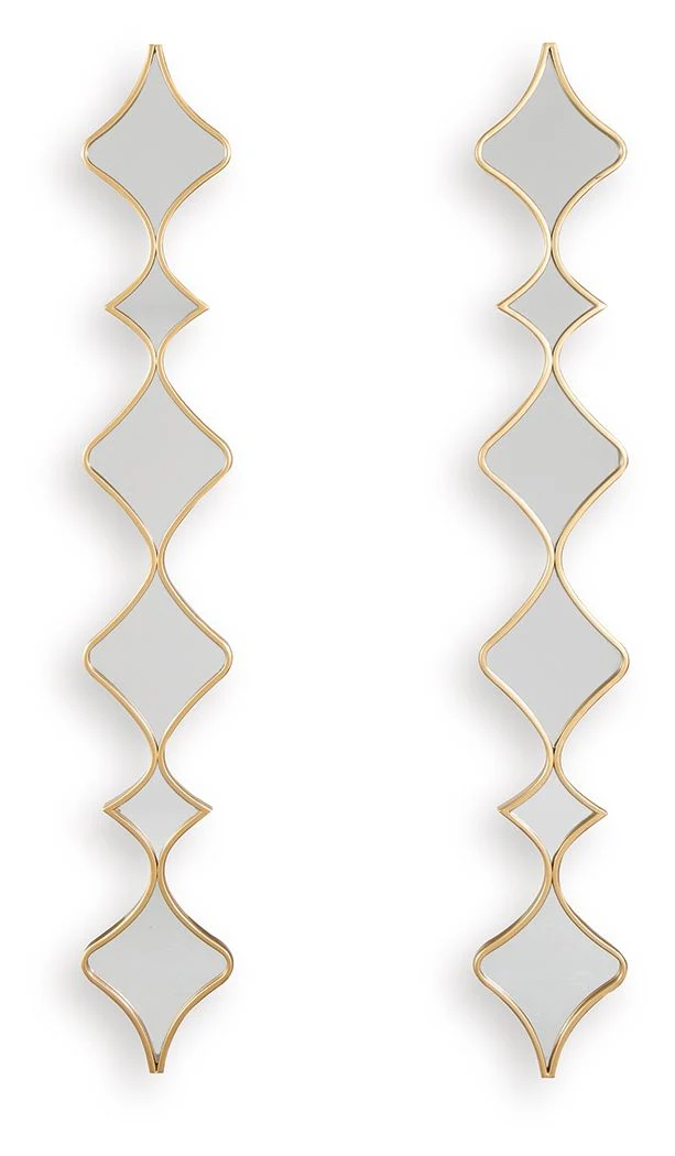 Harriswood - Accent Mirror Set (Set of 2) - Gold Finish