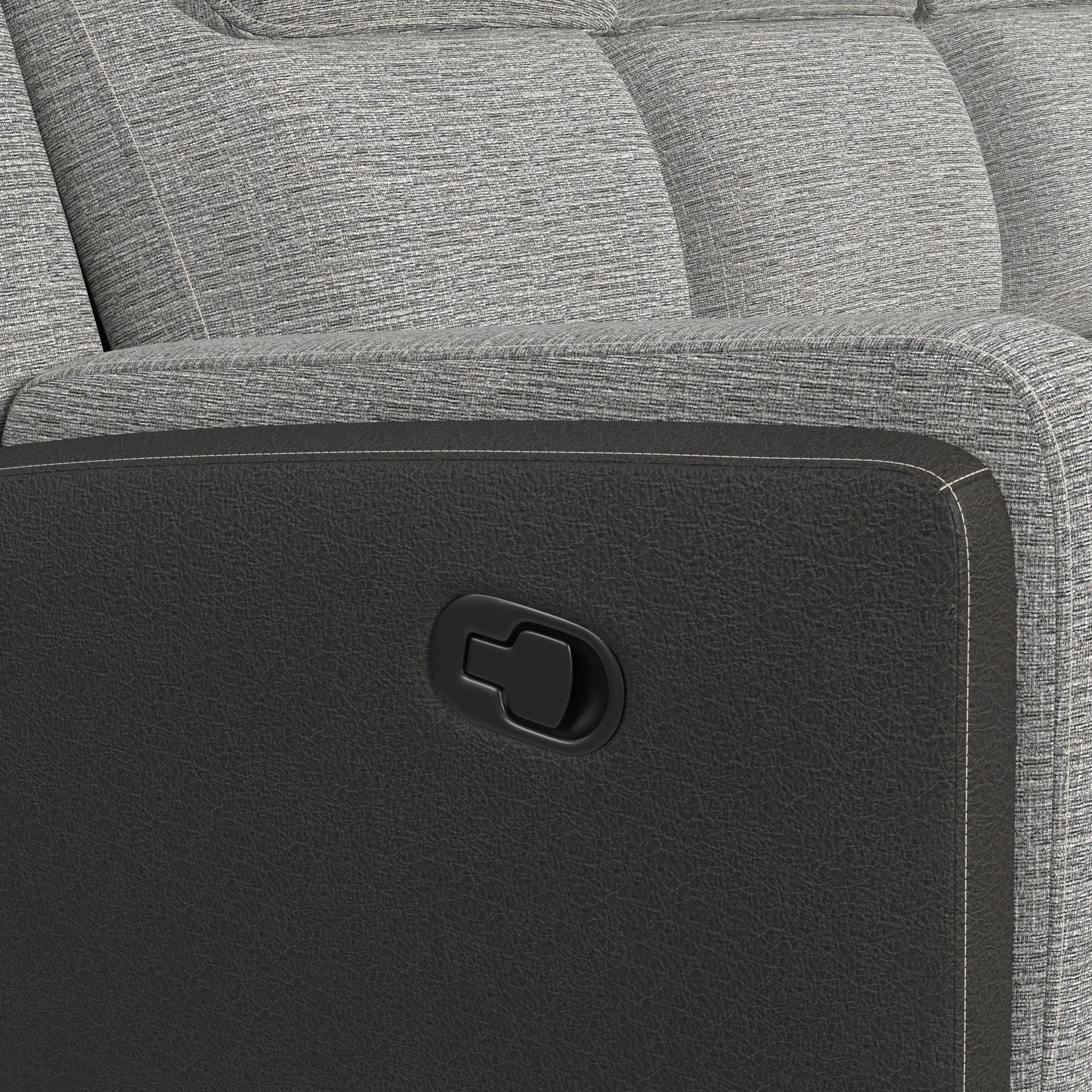 Hornet Rancho Grey Manual Reclining Sofa - Image 5