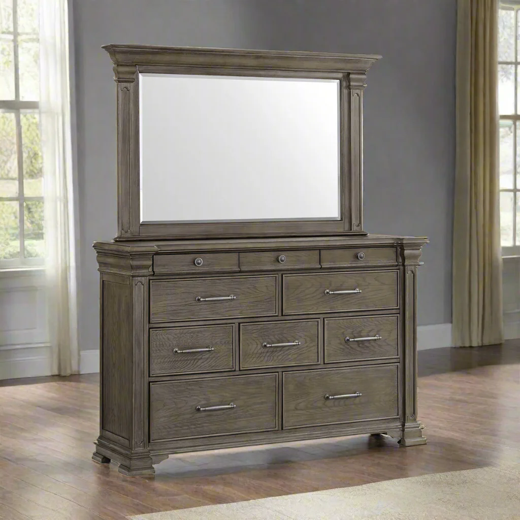 Kings Court Dresser and Mirror