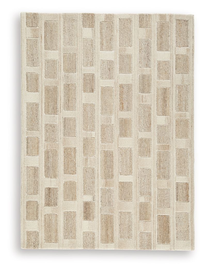 Lisgrove - 5' x 7' Rug - Tan / Brown / White
