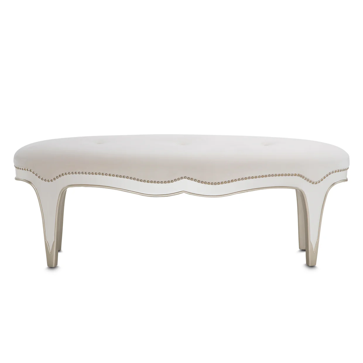 London Place Creamy Pearl Bed Bench - Image 3