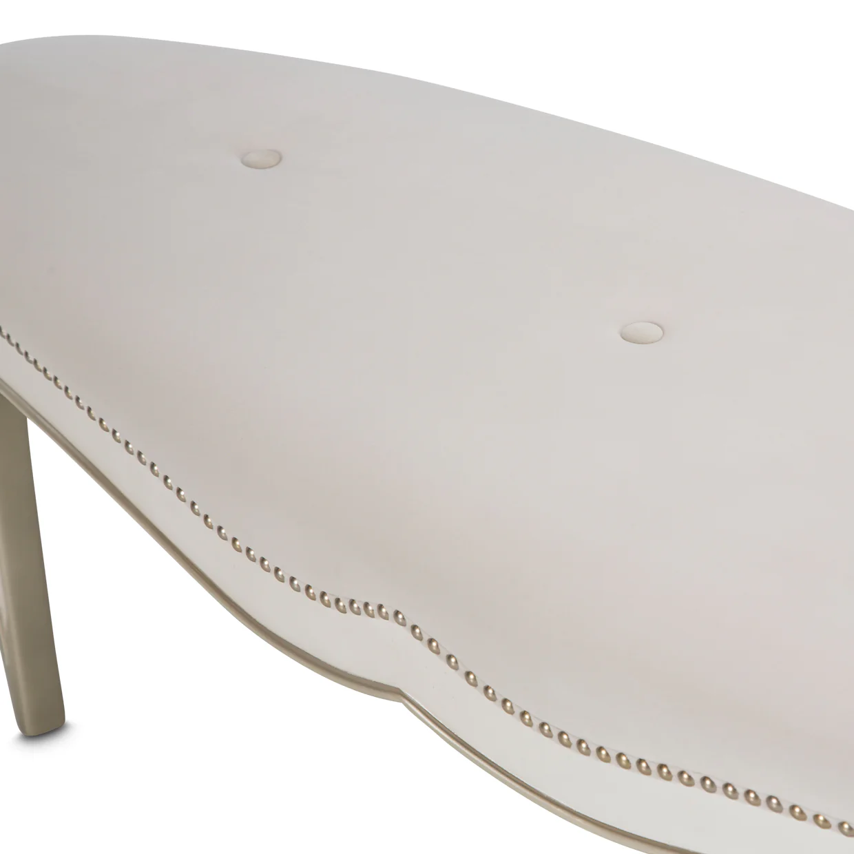 London Place Creamy Pearl Bed Bench - Image 4
