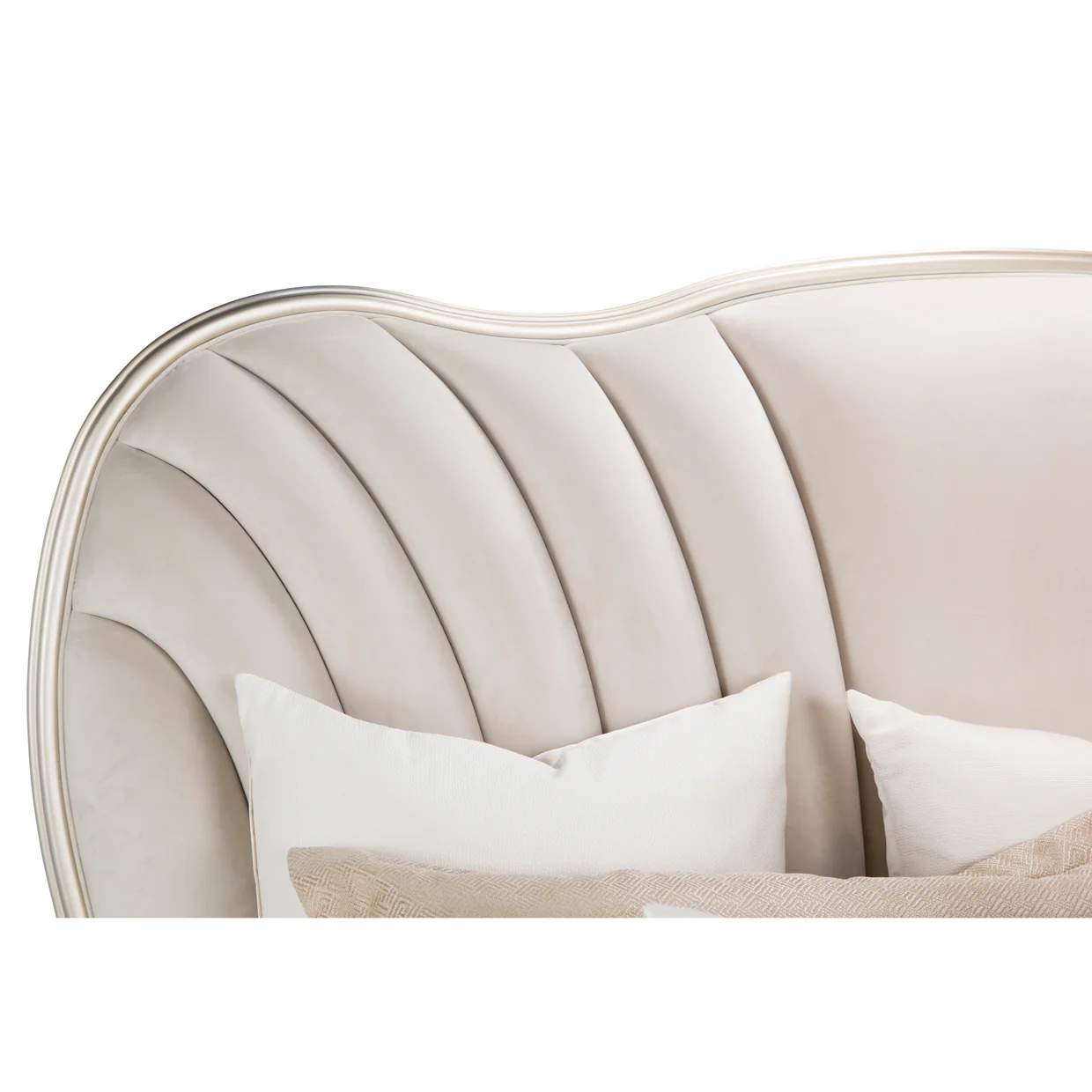 London Place Creamy Pearl King Upholstered Bed - Image 4