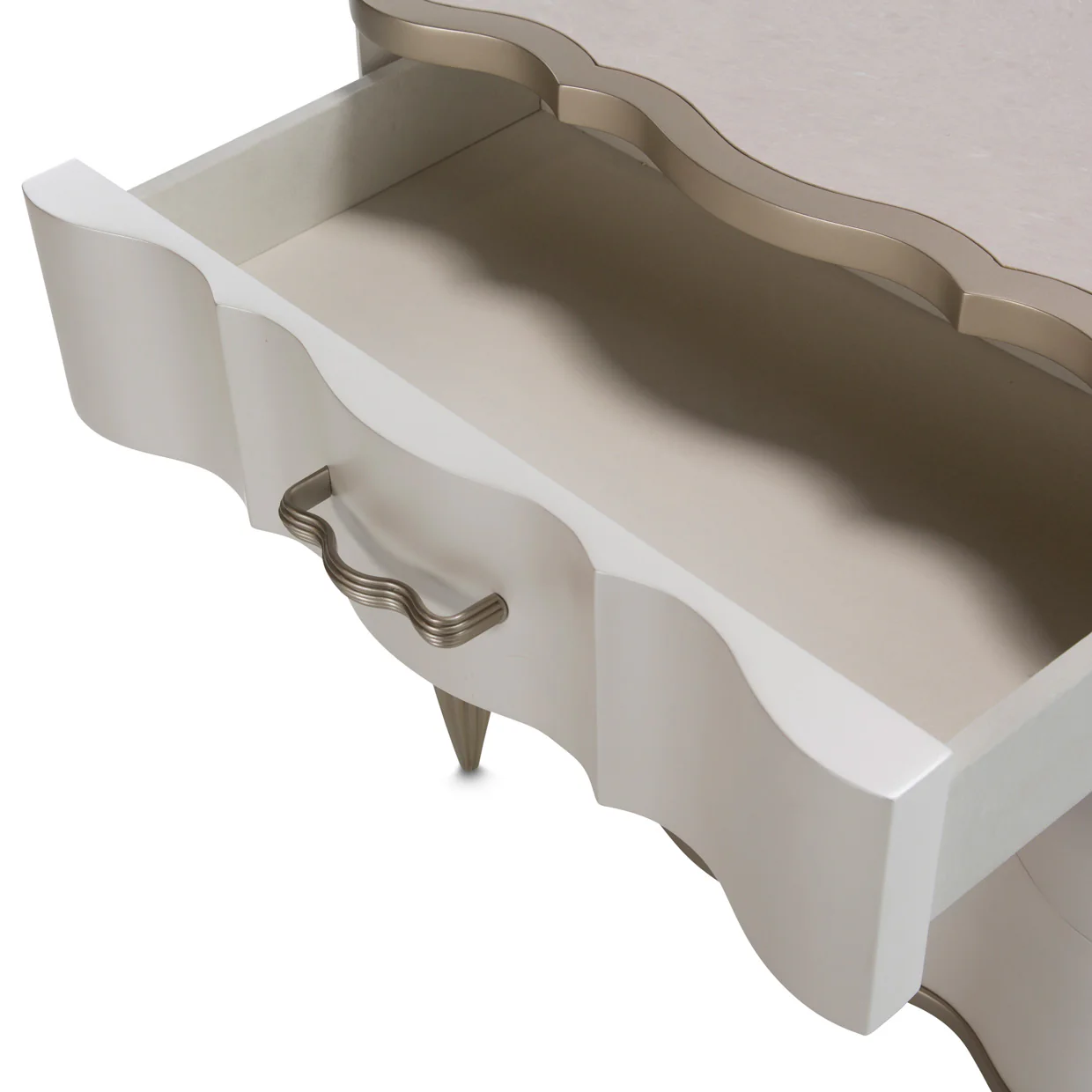 London Place Creamy Pearl Nightstand - Image 5