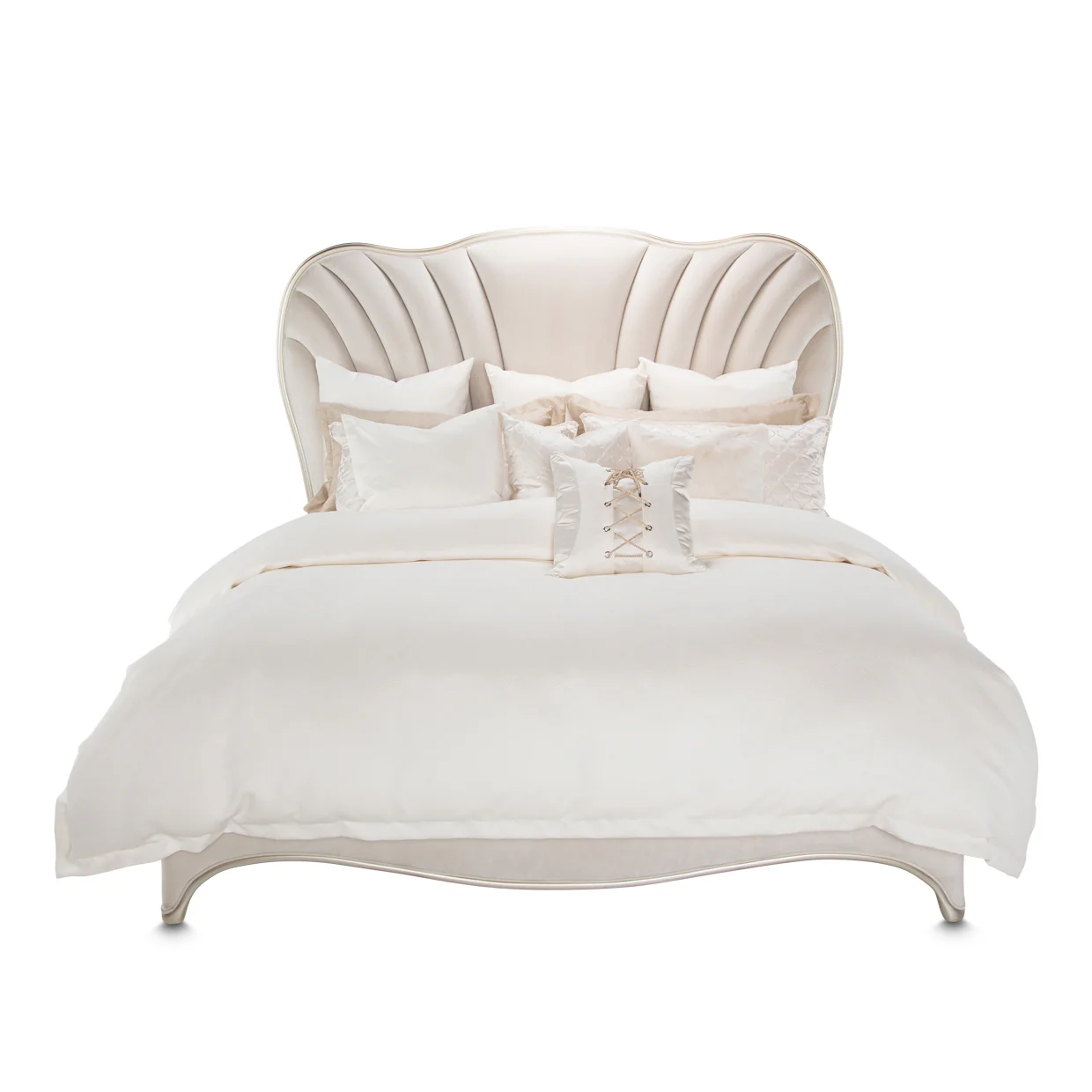 London Place Creamy Pearl Queen Upholstered Bed - Image 3