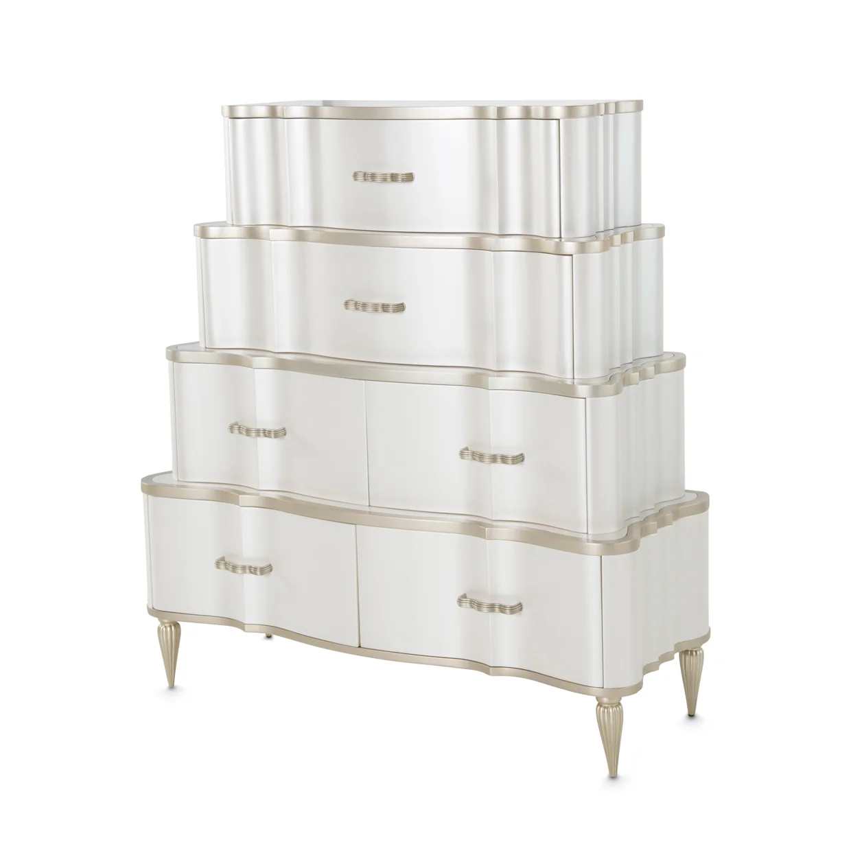 London Place Creamy Pearl Tiered Chest - Image 2
