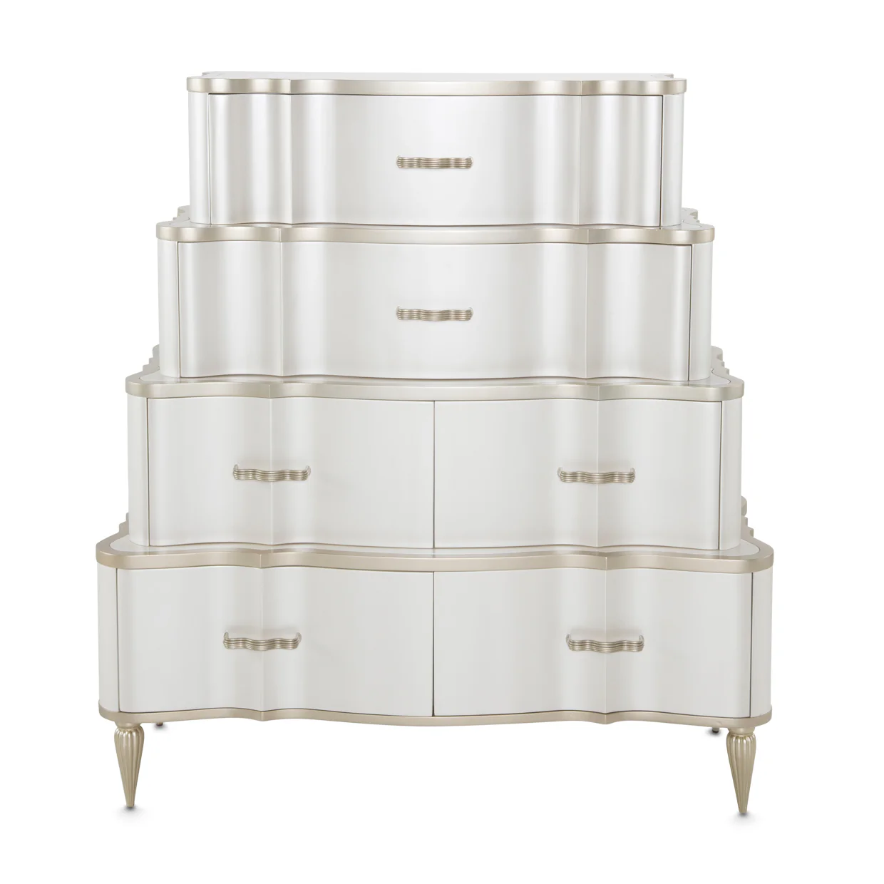 London Place Creamy Pearl Tiered Chest - Image 3