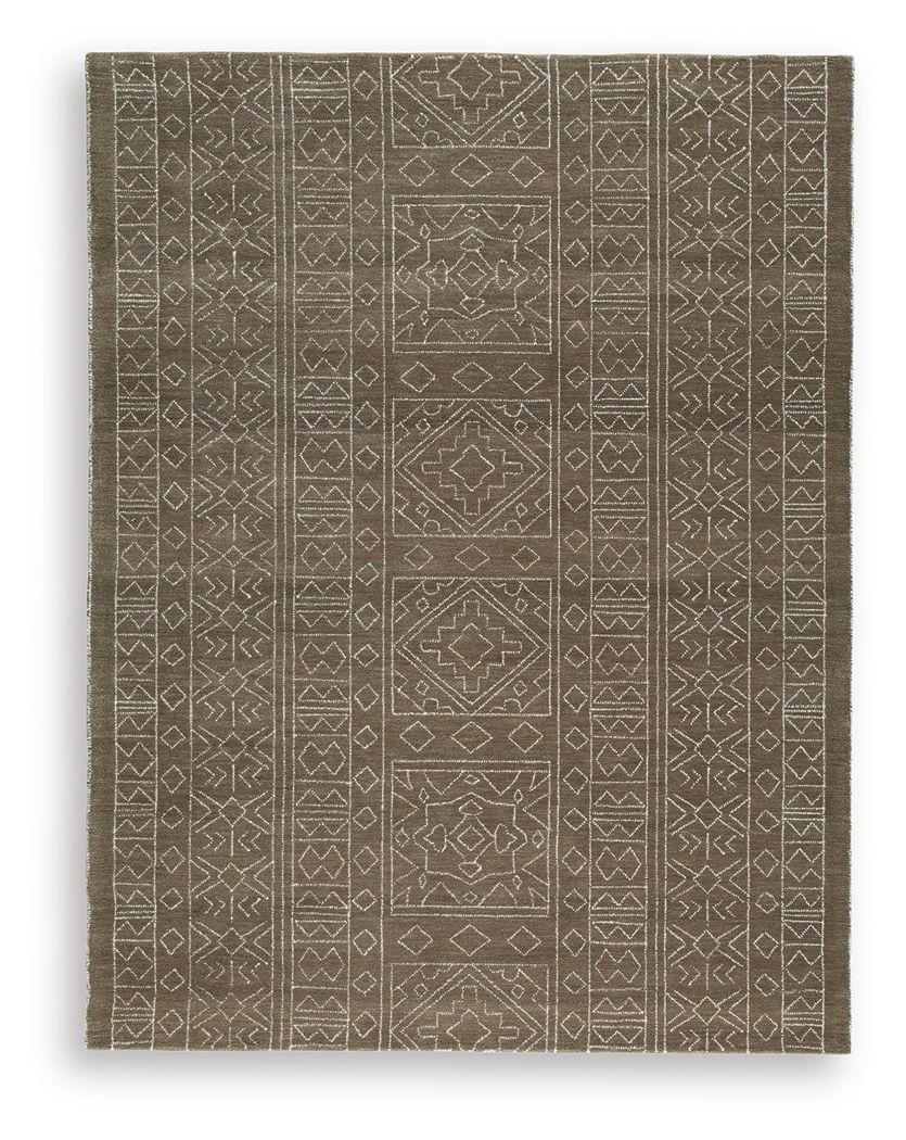 Merrittman - 8' x 10' Rug - Brown / Ivory