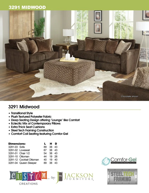 Midwood Chocolate Ottoman