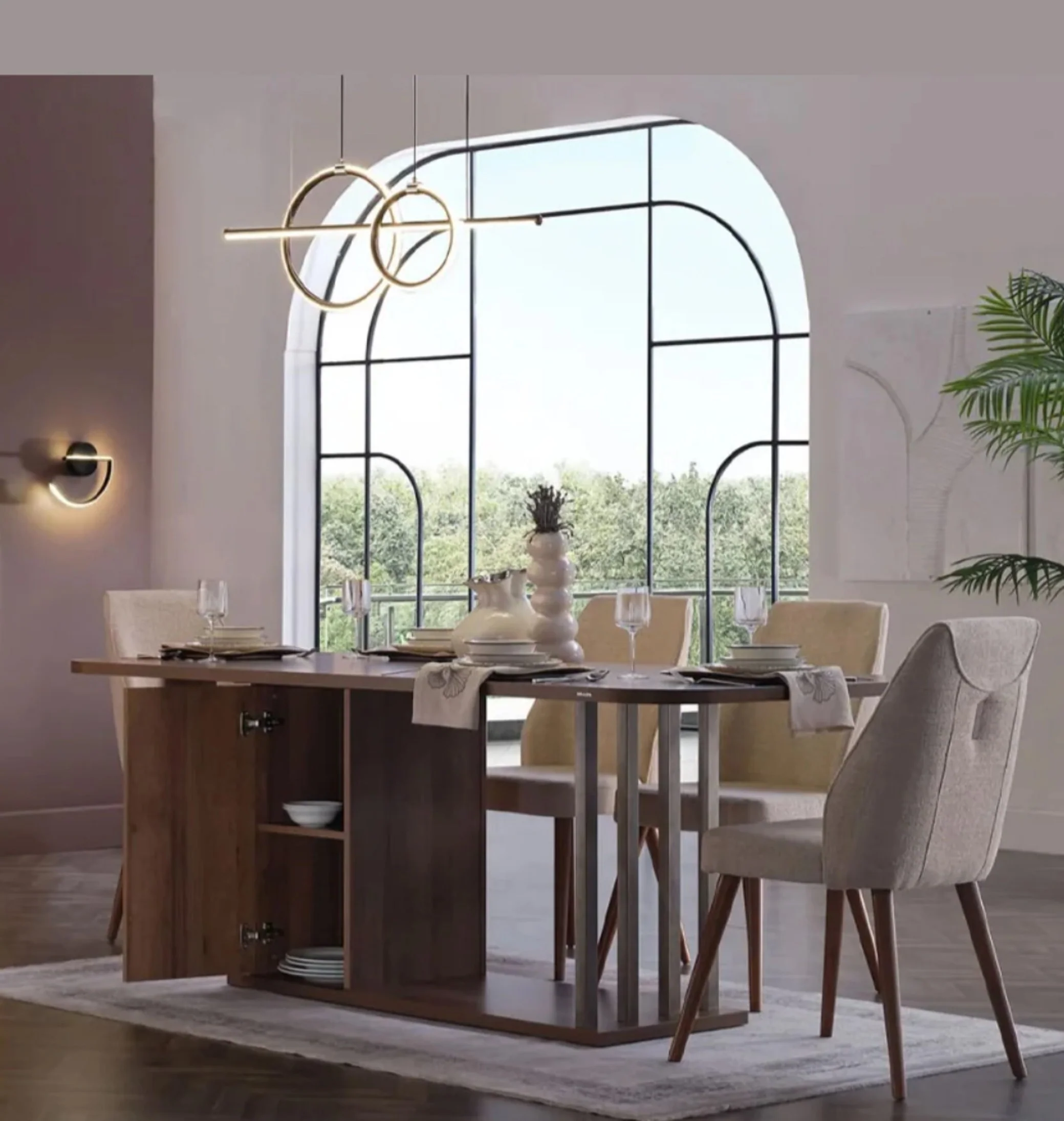 Mirante Table + 4 Side Chairs