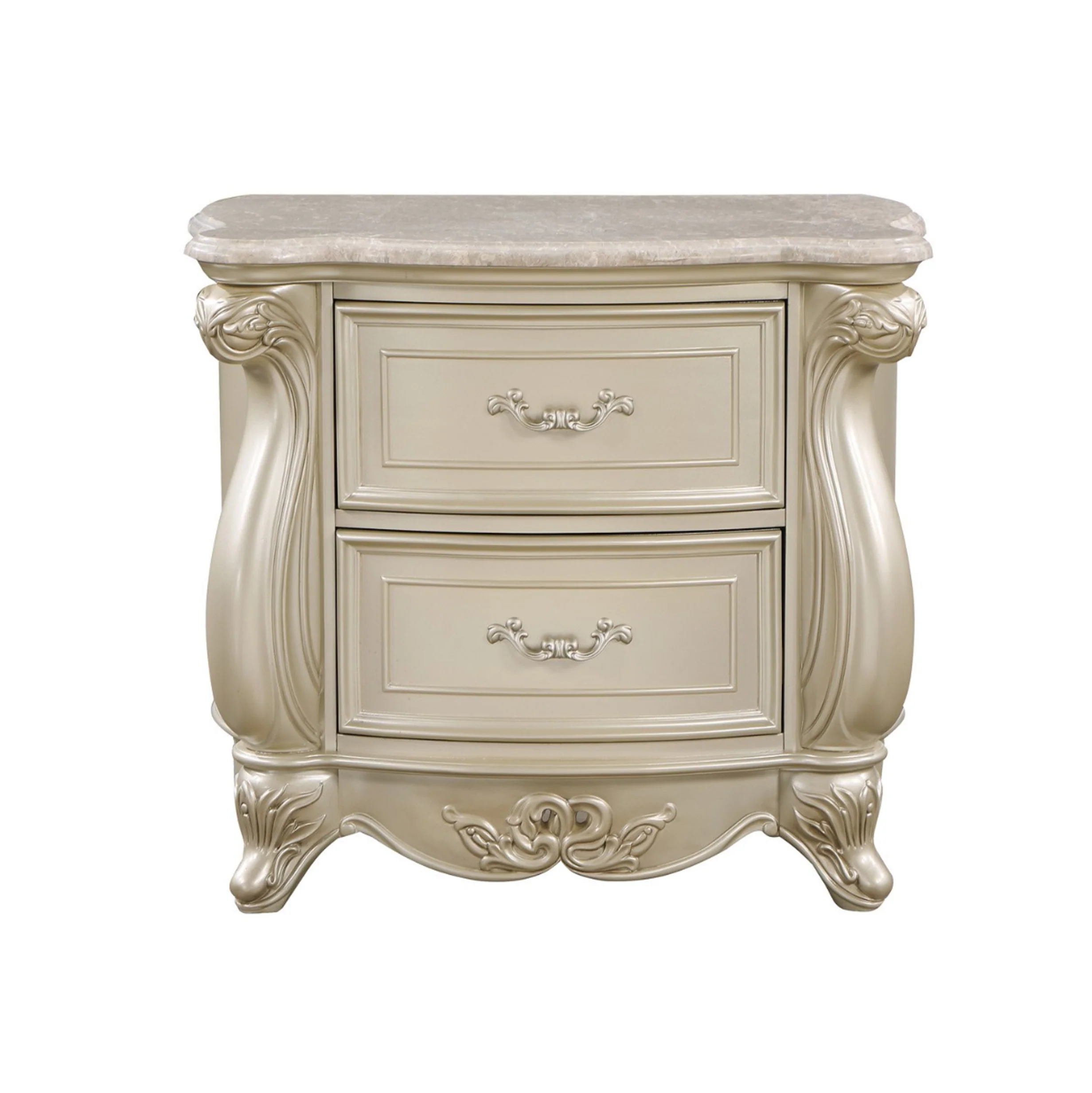 Moniqueen Marble Top Nightstand