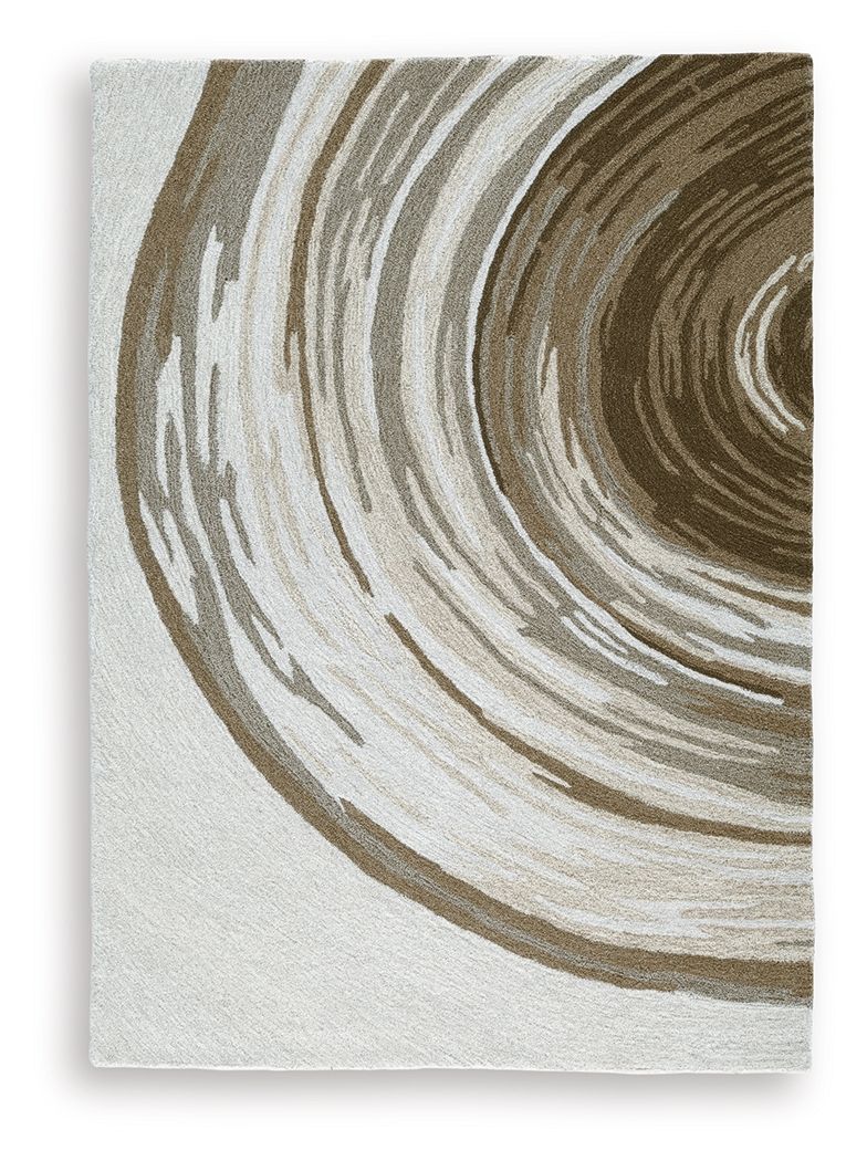 Rizwana - 5' x 7' Rug - Ivory / Brown / Gray