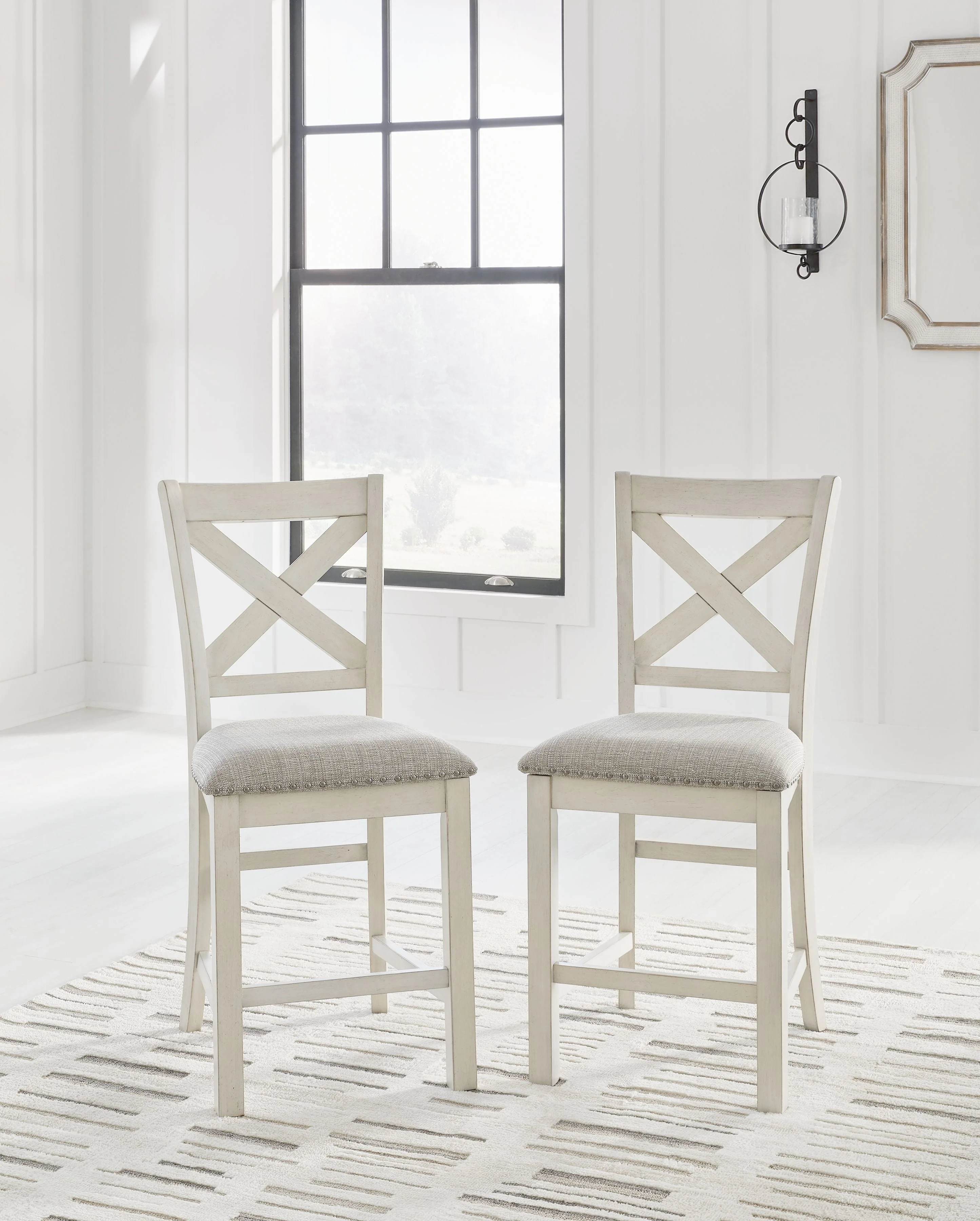 Robbinsdale - Upholstered Barstool - Antique White