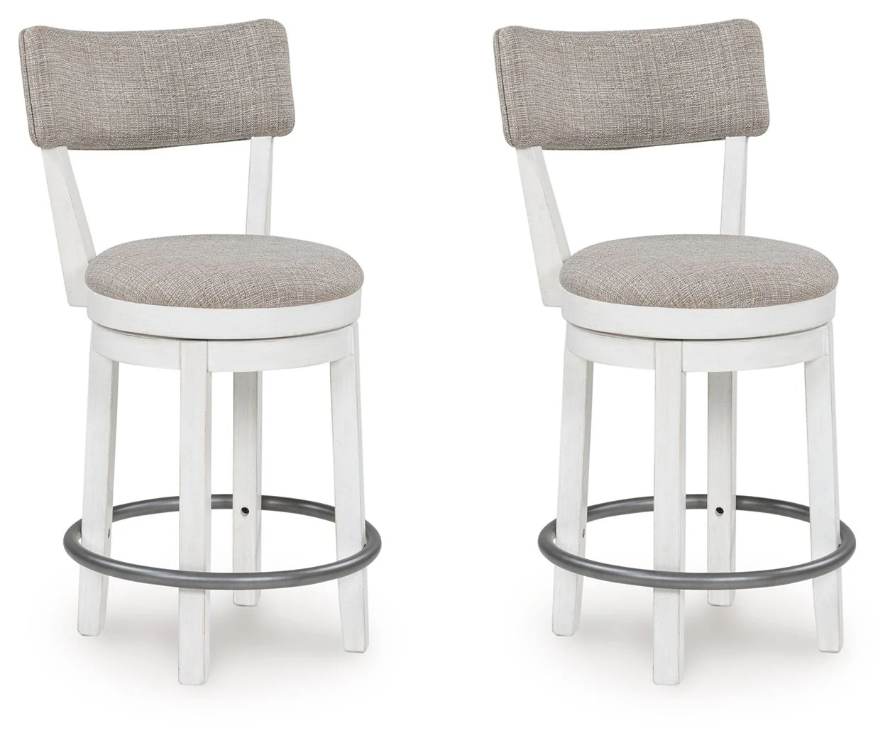 Robbinsdale - Upholstered Swivel Barstool - Antique White