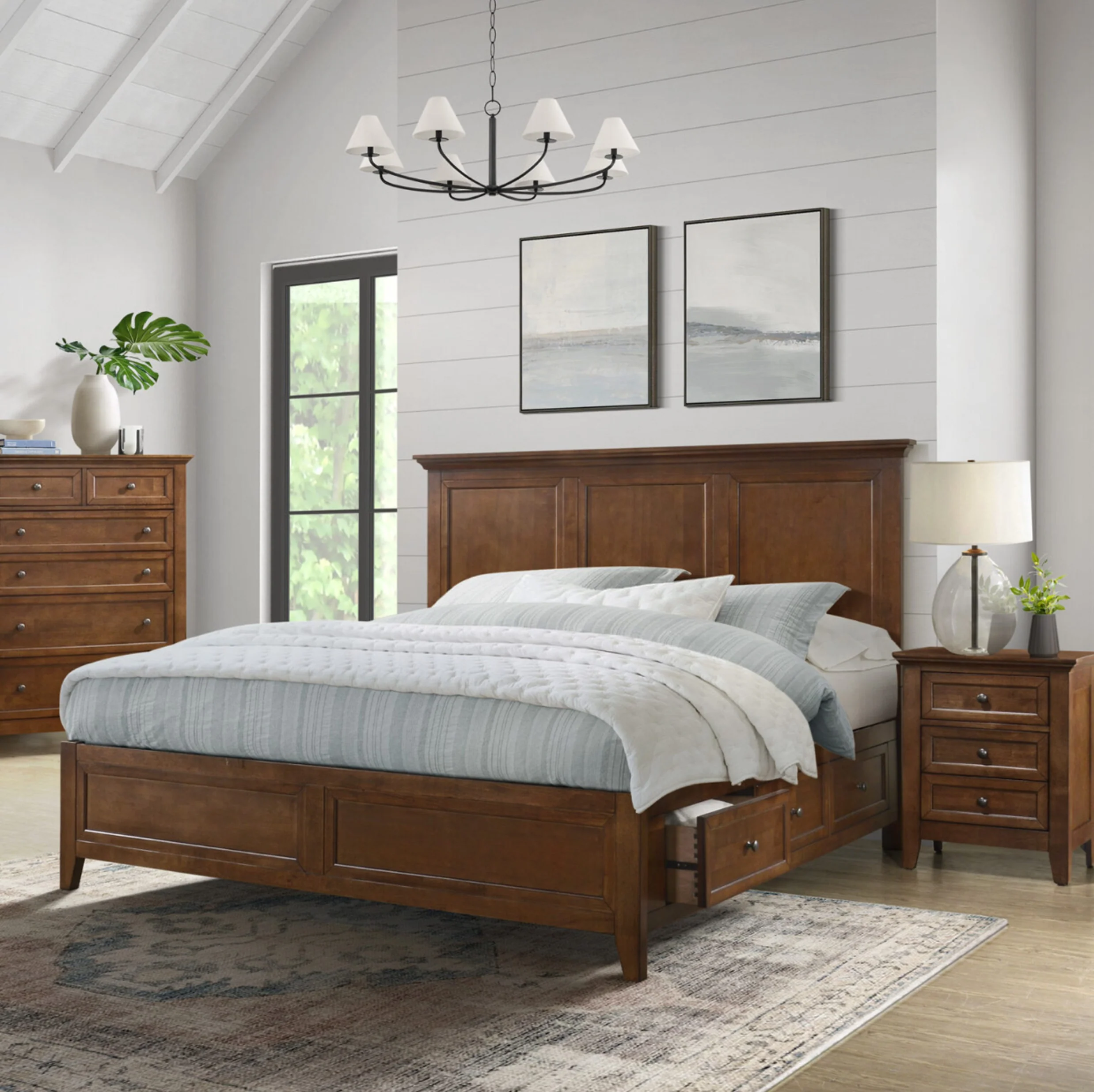 San Mateo Tuscan Cherry Queen Bed