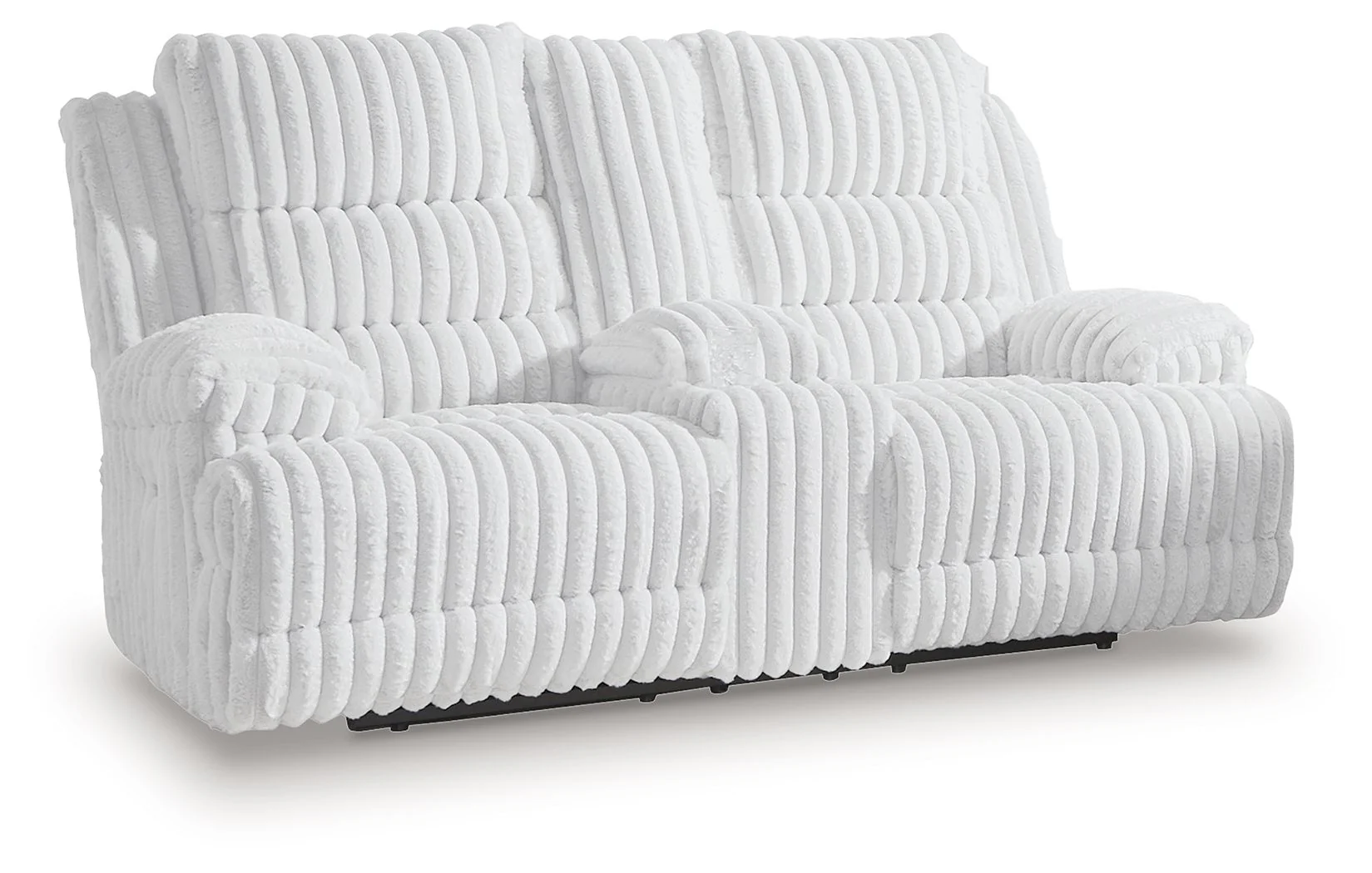Technique - Double Reclining Power Loveseat With Console - Alloy