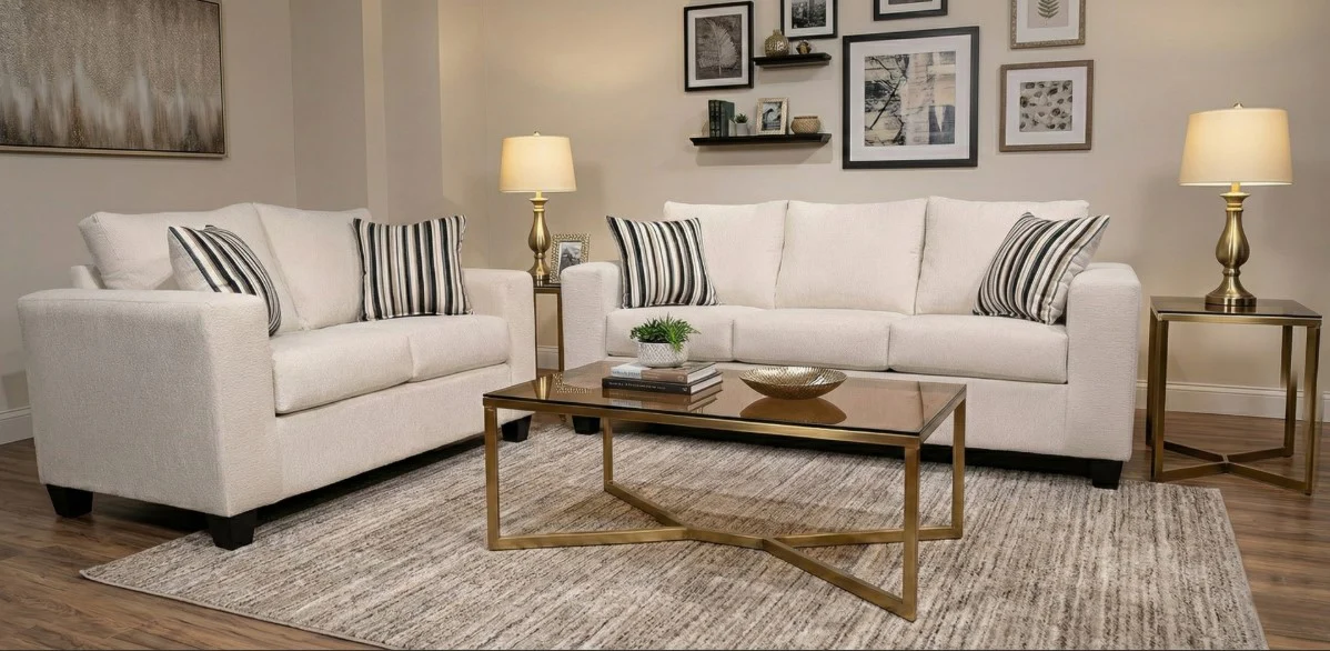 The Lancaster Logan Cream Loveseat - Image 2