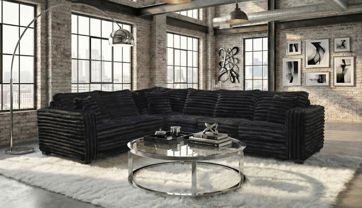 The Stuart Hugo Black 2 Piece Sectional