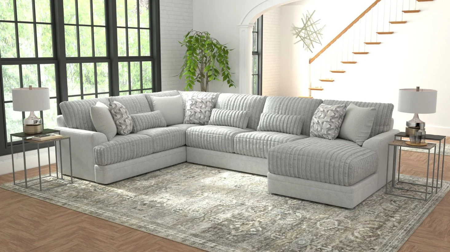 Titan 3 Piece Right Side Facing Chaise Sectional