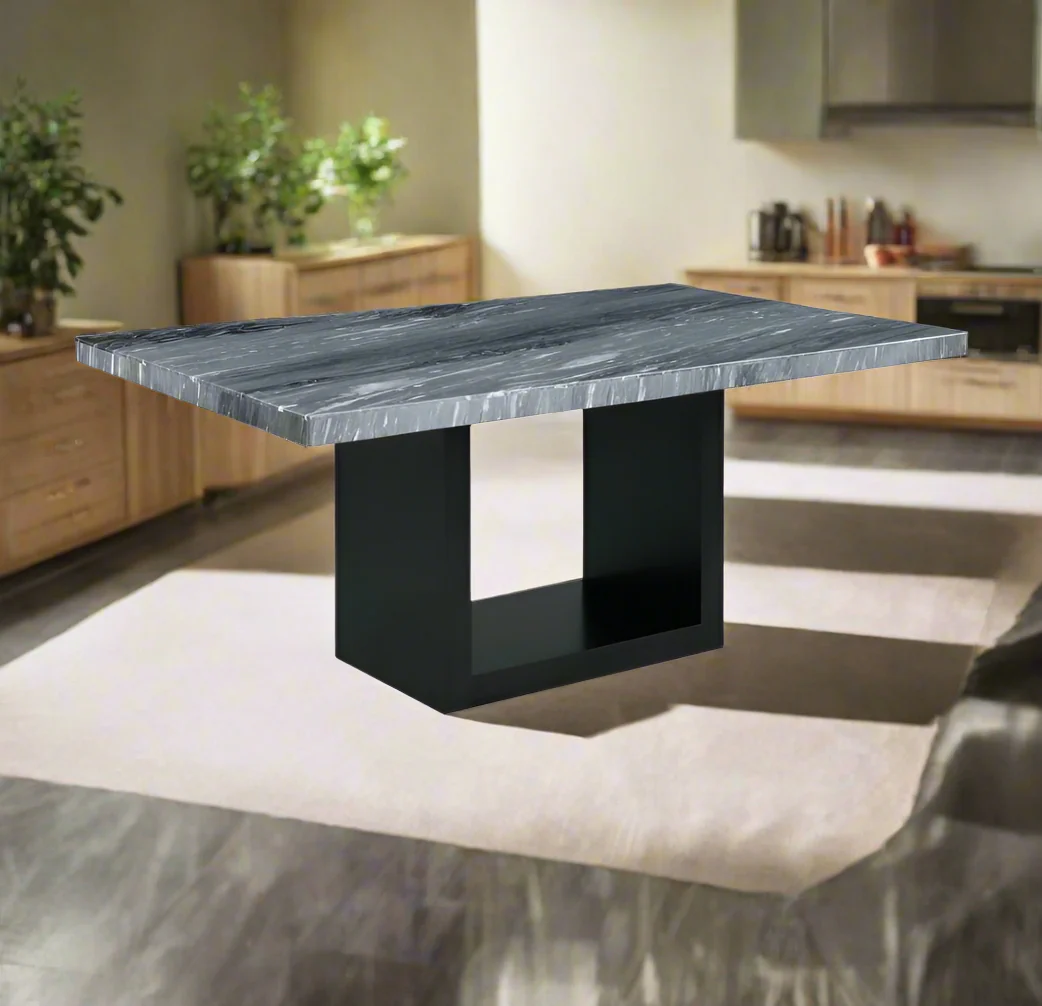 Valentino Gray Marble Top Dining Table