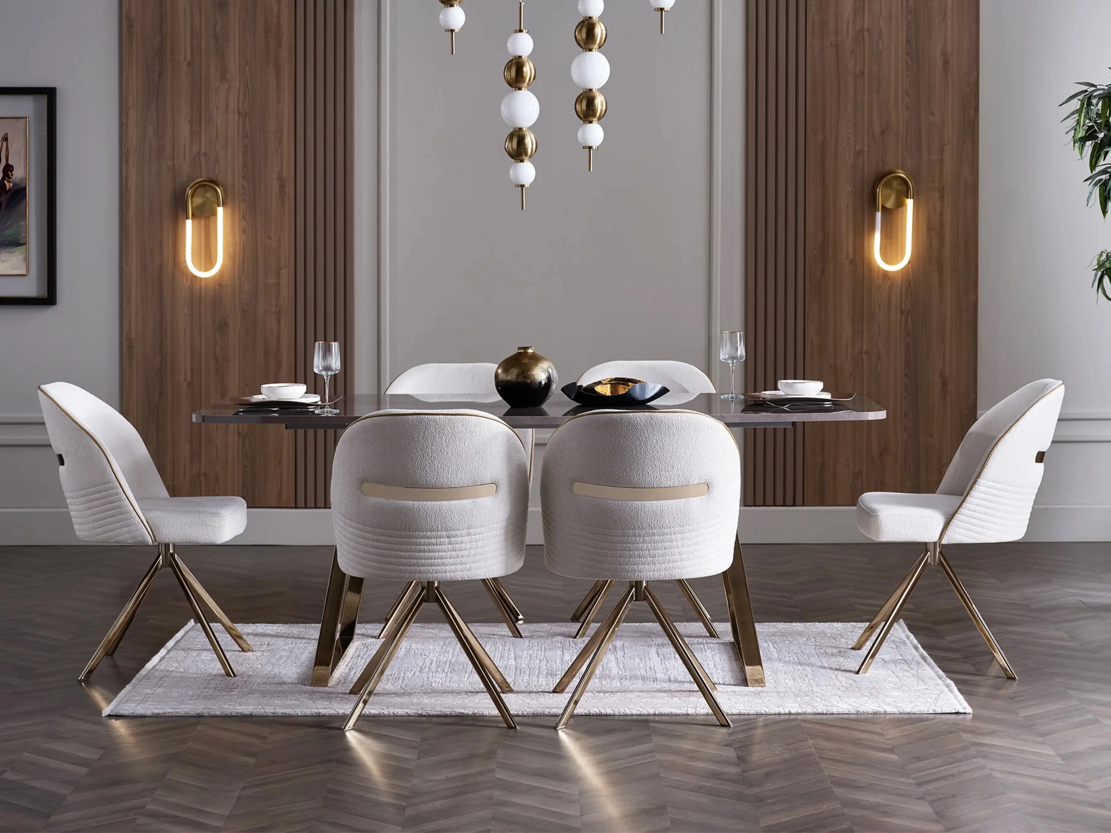 Veronica Table + 6 Side Chairs
